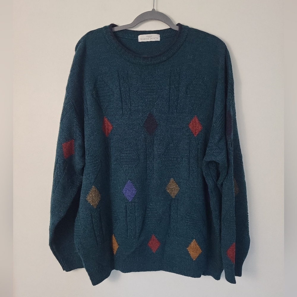 Vintage Marks & Spencer Geometric Knit Sweater